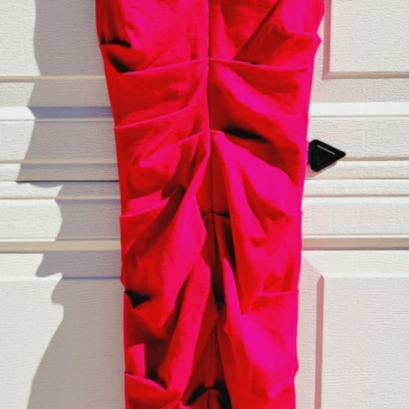 New nicole miller red ruched dress size petite small - Picture 3 of 7